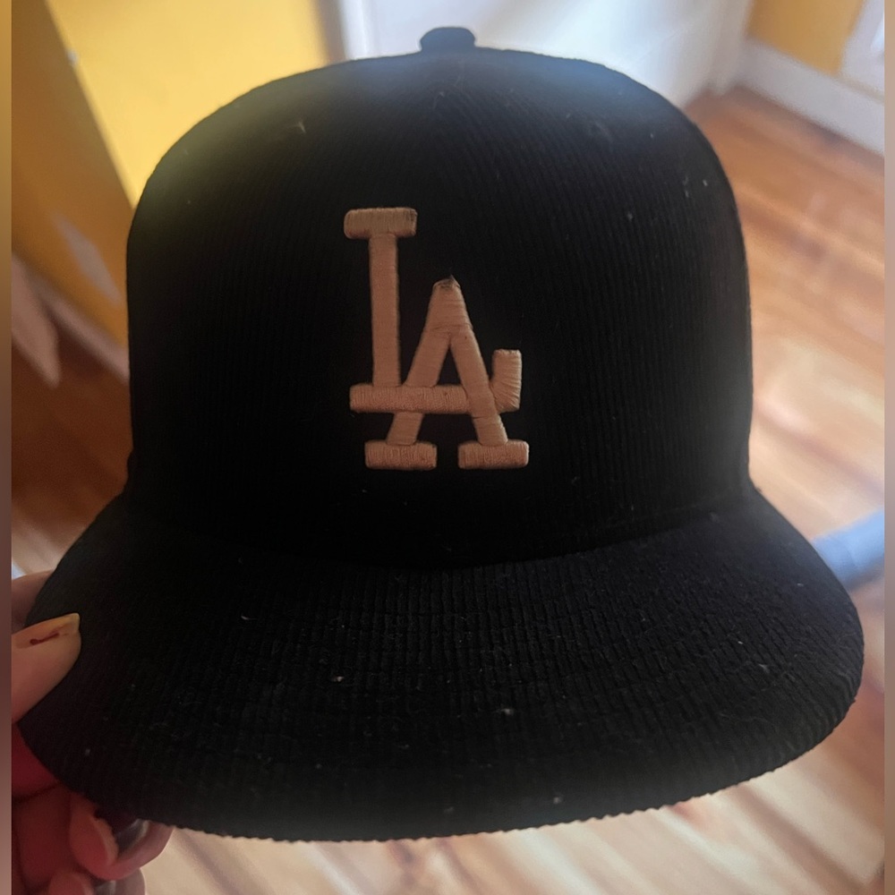 New Era Black Corduroy Cap